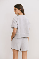 Willa Knit Top In Heather Grey - Final Sale