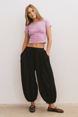 Jalen Loose Joggers In Black - Final Sale
