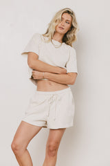 Willa Knit Shorts In Cream - Final Sale