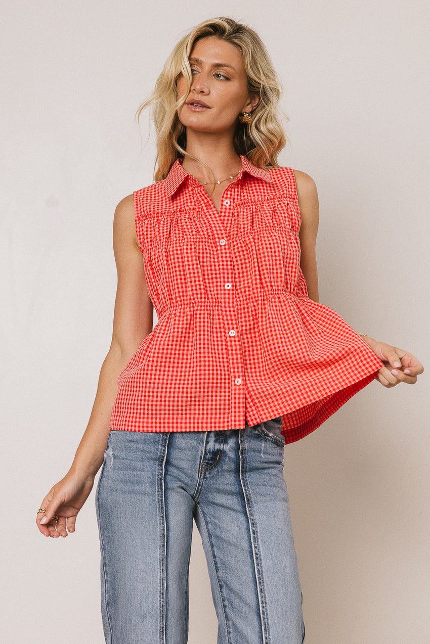 Lea Gingham Blouse - FINAL SALE