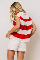 Blake Striped Top In Red - Final Sale