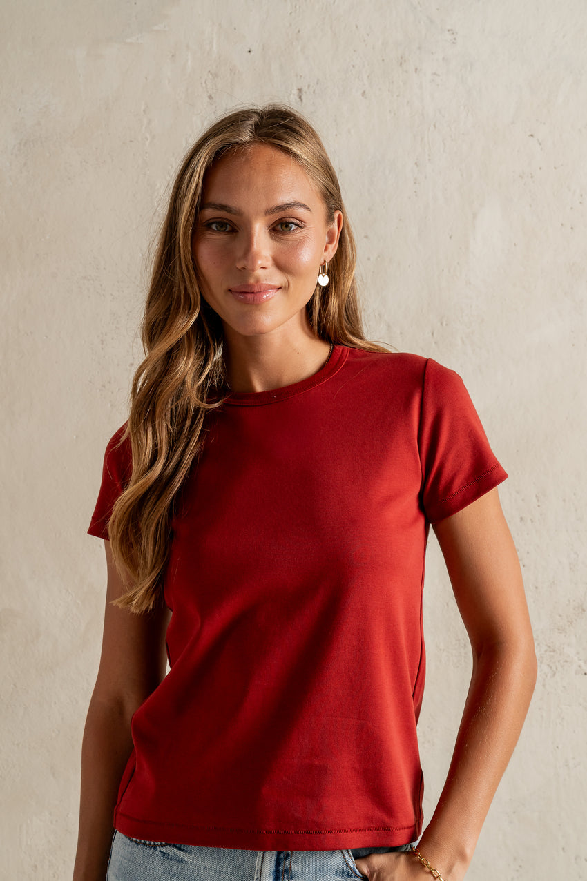 Mckenna T-Shirt in Brick - FINAL SALE