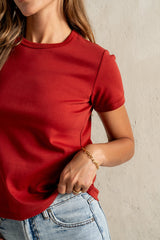 Mckenna T-Shirt In Brick - Final Sale