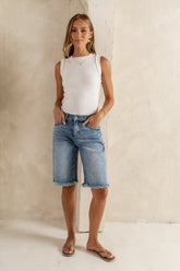 Reese Frayed Bermuda Shorts - FINAL SALE