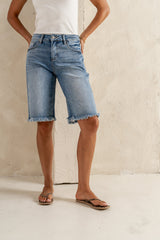 Reese Frayed Bermuda Shorts - Final Sale