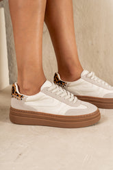 Steve Madden Dodge Platform Sneakers in Bone - FINAL SALE