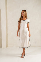 Austia Midi Dress In Ivory - Final Sale