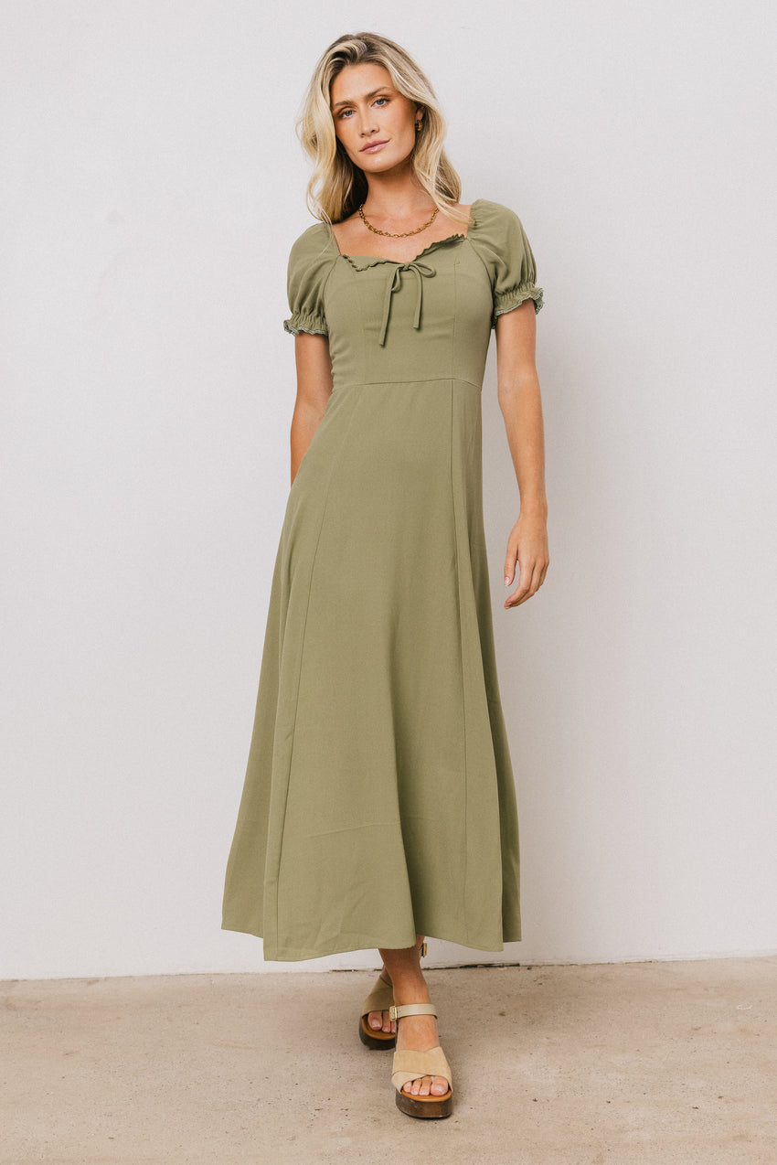 Maddox Midi Dress in Sage - FINAL SALE