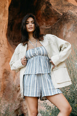 Nylah Striped Halter Top - FINAL SALE