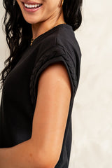 Tessa Knit Top In Black - Final Sale