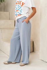 Salma Wide Leg Pants In Blue - Final Sale