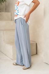 Salma Wide Leg Pants In Blue - Final Sale