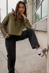 Robin Knit Sweater In Olive - Final Sale