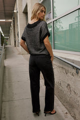 Della Lace Trim Baggy Jeans - Final Sale