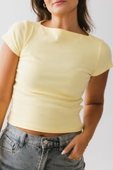 Martha Boatneck Top in Yellow - FINAL SALE