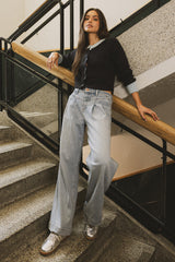 Stella Pleated Baggy Jeans - Final Sale