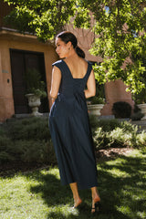Colin Midi Dress In Navy - Final Sale