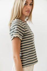 Walker Scalloped Top In Olive