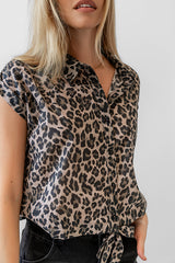Reece Leopard Blouse - Final Sale