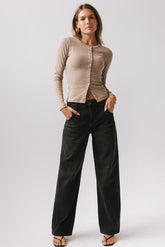 Della Lace Trim Baggy Jeans - FINAL SALE