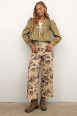 Iris Floral Wide Leg Pants - Final Sale