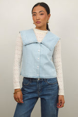 Luna Sheer Top In Ivory - Final Sale