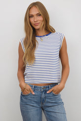 Annie Striped T-Shirt in Blue - FINAL SALE