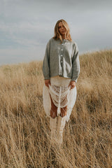 Tatum Lace Maxi Skirt In Cream - Final Sale