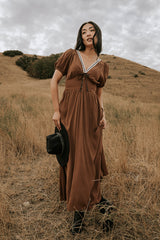 Kaydence Maxi Dress in Brown - FINAL SALE