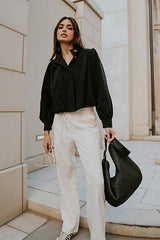 Londyn Bubble Jacket In Black - Final Sale