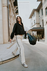 Jazzy Baggy Pants In Off White - Final Sale