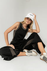Tristan Knit Jumpsuit in Charcoal