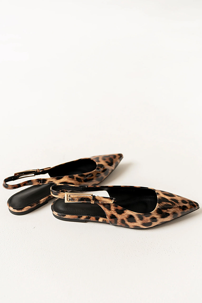 Katherine Leopard Slingback Flats - FINAL SALE