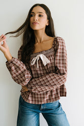 Jemma Plaid Blouse - FINAL SALE