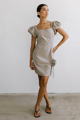 Joana Mini Dress In Taupe - Final Sale