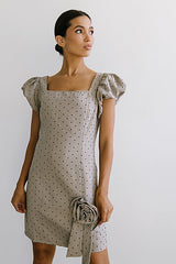 Joana Mini Dress In Taupe - Final Sale