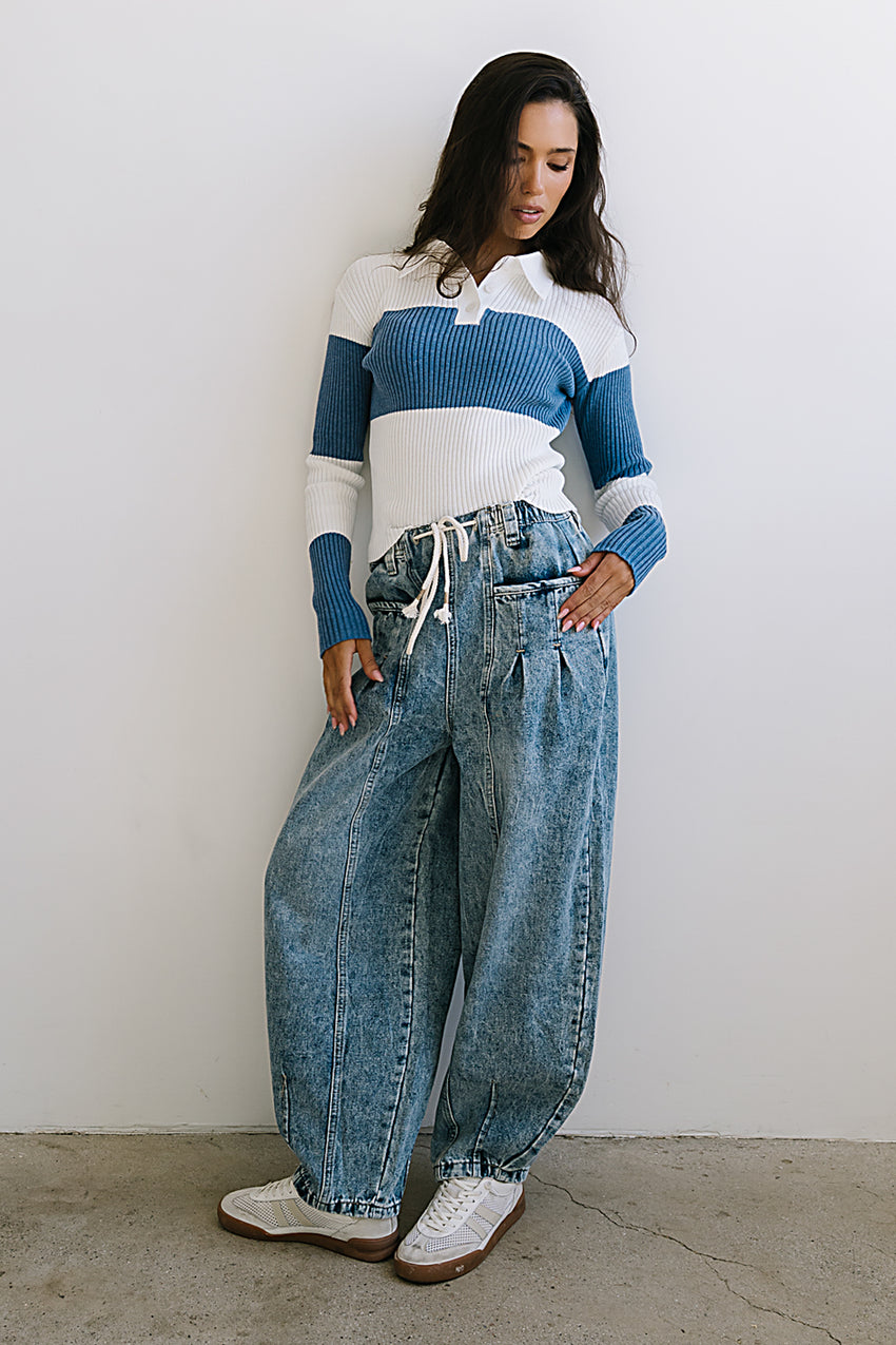 Wrenley Striped Sweater in Blue - FINAL SALE