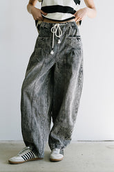 Kamryn Tapered Baggy Jeans in Grey - FINAL SALE