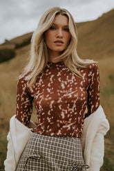 Kourtney Abstract Mesh Top - FINAL SALE