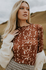 Kourtney Abstract Mesh Top - Final Sale