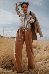 Nico Wide Leg Pants In Rust - Final Sale