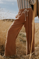 Nico Wide Leg Pants in Rust - FINAL SALE