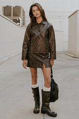 Kelsey Vegan Leather Jacket - Final Sale
