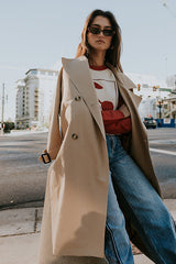 Rachel Trench Coat In Tan - Final Sale
