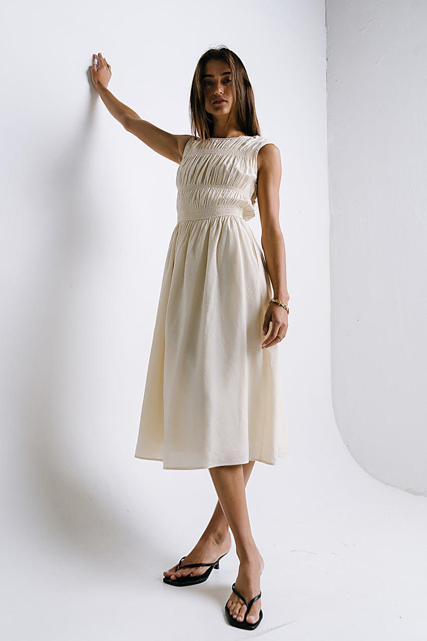 Johna Smocked Midi Dress - FINAL SALE