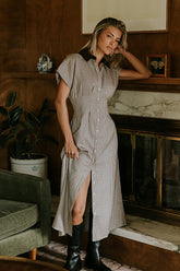 Andie Houndstooth Maxi Dress - FINAL SALE