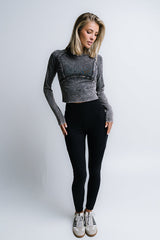 Louise Fitted Top In Black - Final Sale