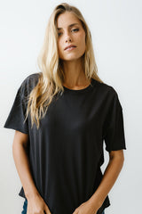 Abby Oversized Tee In Black - Final Sale