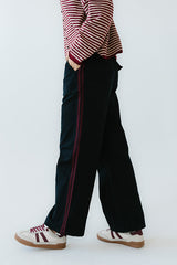 Franklin Striped Joggers In Navy - Final Sale