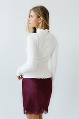 Benny Textured Top In Ivory - Final Sale